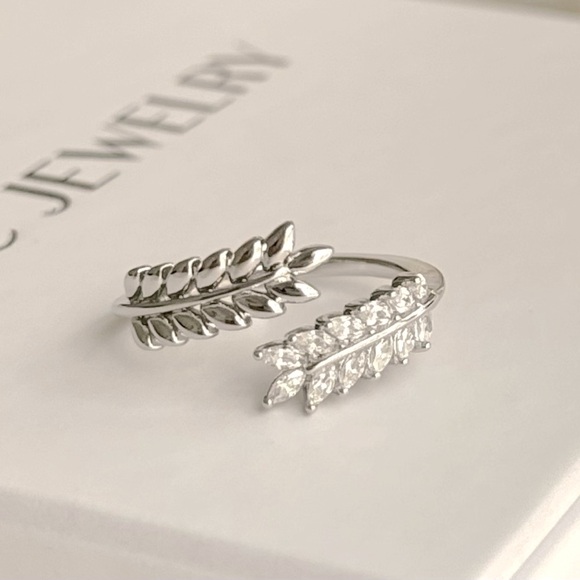 Platinum Plated Spike Adjustable Ring Waterproof Jewelry - Picture 1 of 15